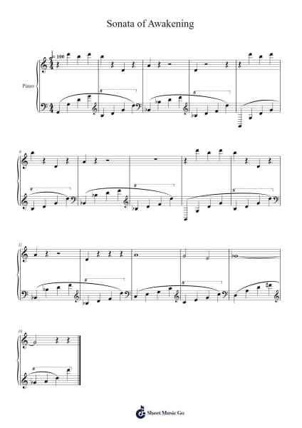Sonata of Awakening Sheet Music by Koji Kondo-Arr.Deirrine Sisibyl