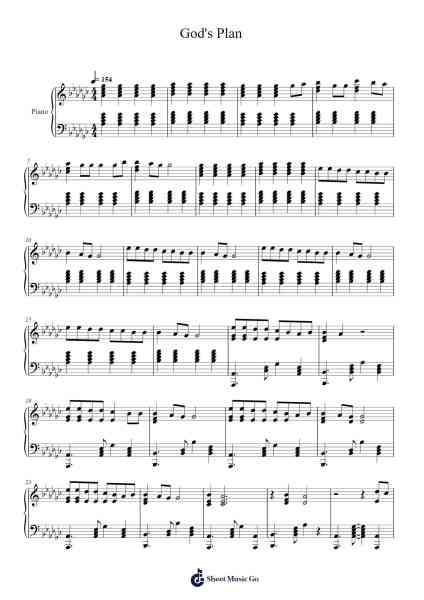 God's Plan Sheet Music by Drake-Arr.Panwebb Jamesnan