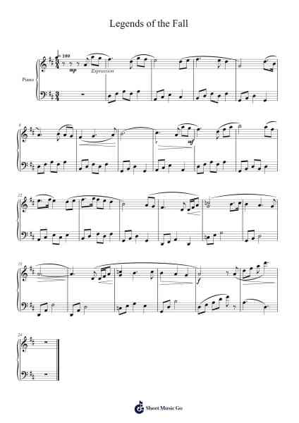 Legends of the Fall - Suite Sheet Music by naomi briggs-Arr.Simpmark