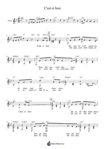 C'est si bon Sheet Music by H.Betti/A.Hornez-Arr.Wobob Lonray