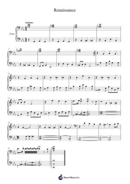 Renaissance Sheet Music by Kevin Manthei-Arr.Make