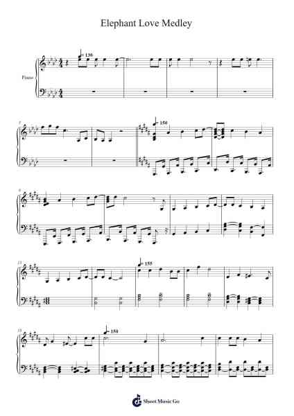Elephant Love Medley Sheet Music by Gregler-Arr.Blyret Jimlor