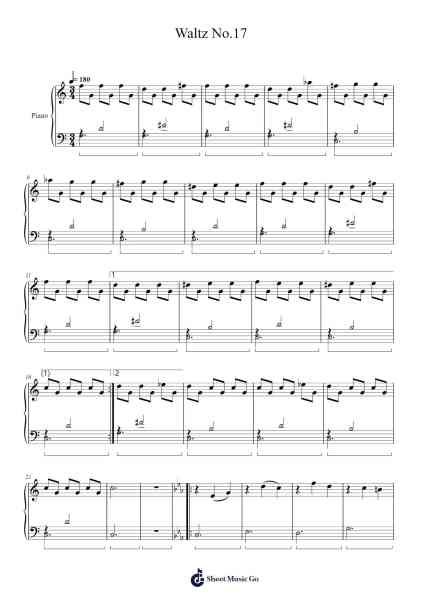 Waltz No.17 Sheet Music by Tuukka Jokilehto-Arr.Rhotab