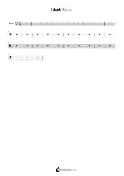 Blank Space Sheet Music by Taylor Swift-Arr.Gedodd
