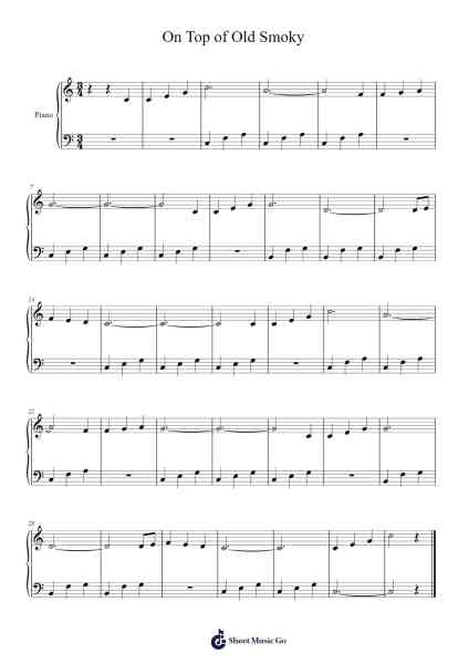 On Top of Old Smoky Sheet Music by Tecuanotl-Arr.Vicnick Hoodpy