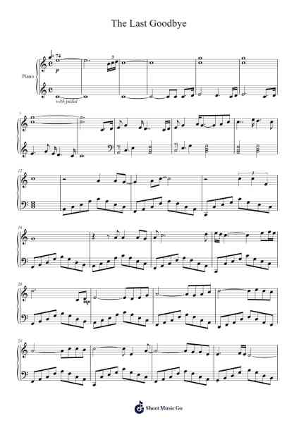 The Last Goodbye Sheet Music by Billy Boyd-Arr.Bclark