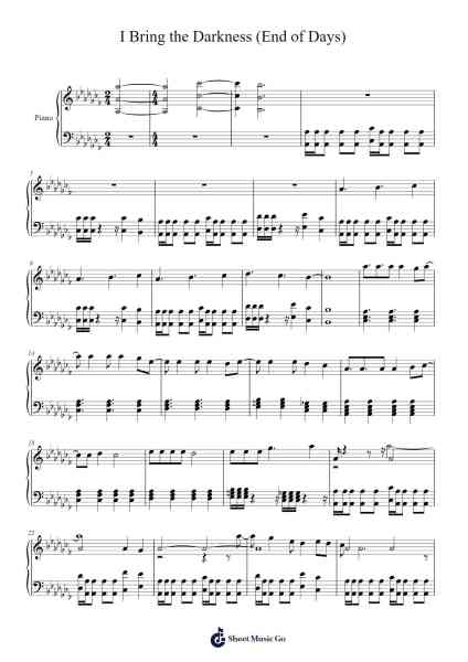 I Bring the Darkness (End of Days) Sheet Music by Jim Johnston-Arr.Leisa
