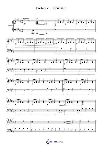 Forbidden Friendship Sheet Music by John Powell-Arr.Duttdes Dawnpril
