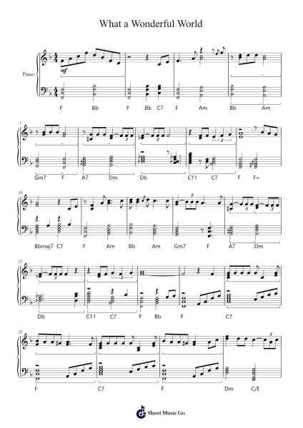 What a Wonderful World Sheet Music by Louis Armstrong-Arr.Trawen