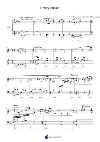 Binary Sunset Sheet Music by undefined-Arr.Nelrist Hornrias