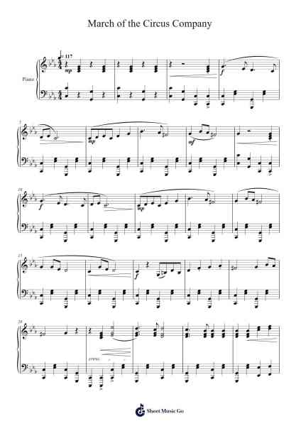 March of the Circus Company Sheet Music by Quinren-Arr.Huxdia