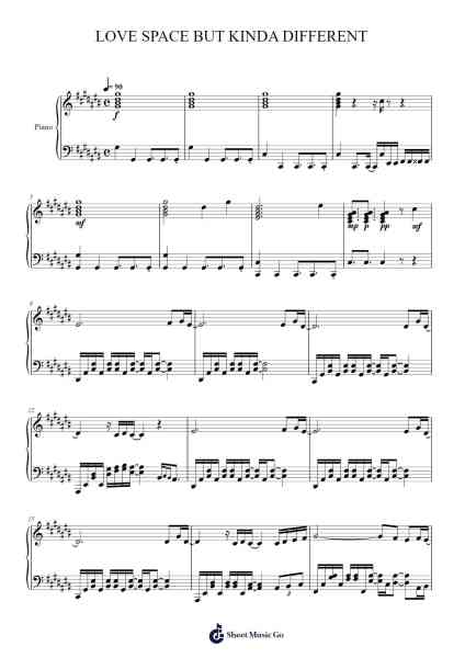 LOVE SPACE BUT KINDA DIFFERENT Sheet Music by Tatsuro Yamashita-Arr.Shawloyd
