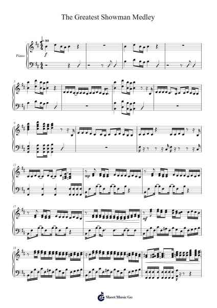 The Greatest Showman Medley Sheet Music by undefined-Arr.Blanes Poyale