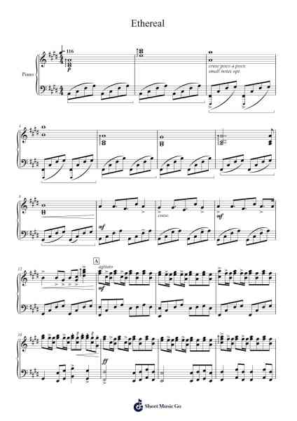 Ethereal Sheet Music by Mason Pfluke-Arr.Clairenor Jouvic
