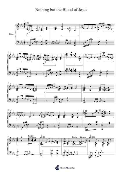 Nothing but the Blood of Jesus Sheet Music by undefined-Arr.Montor
