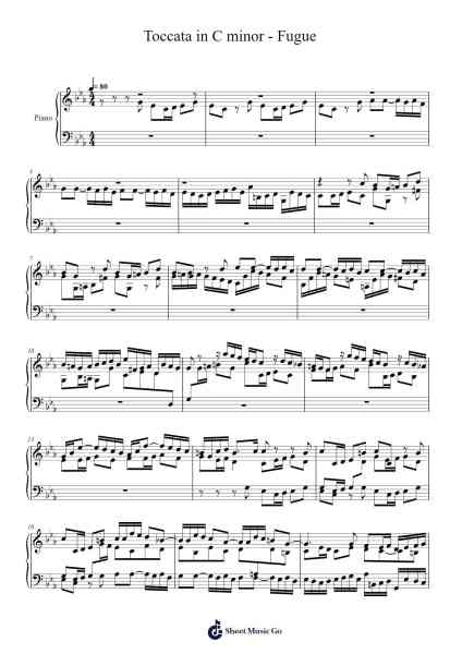 Toccata and Fugue in C Minor, BWV 911 Sheet Music by Johann Sebastian Bach-Arr.Nanriah Obrook