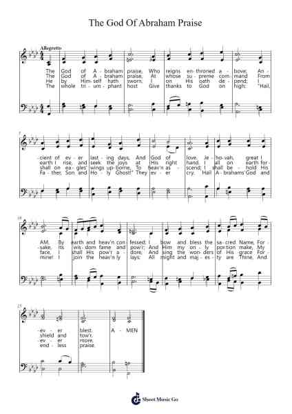 The God Of Abraham Praise Sheet Music by Daniel ben Judah-Arr.Muleif Jordawn
