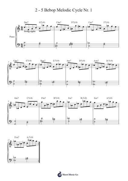 2 - 5 Bebop Melodic Cycle Nr. 1 Sheet Music by Virlouis-Arr.Stowemon