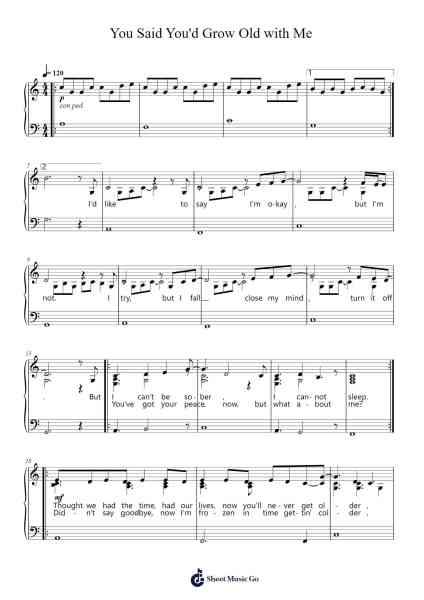You Said You'd Grow Old With Me Sheet Music by undefined-Arr.Manwright Diloyd