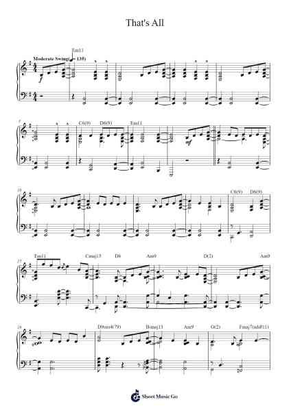 That's All Sheet Music by Genesis-Arr.Windwood