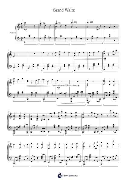Grand Waltz Sheet Music by Denbar Glennlain-Arr.Maltzster Colcott
