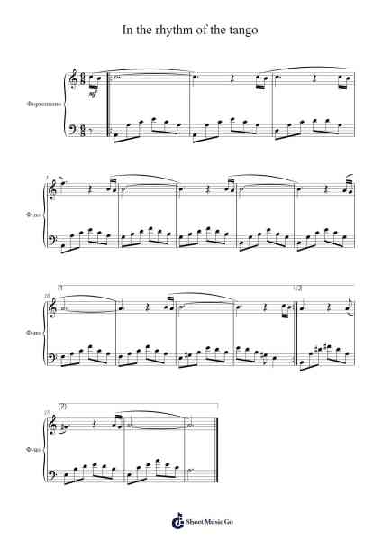 In the rhythm of the tango Sheet Music by В. Мягких-Arr.Gailgale