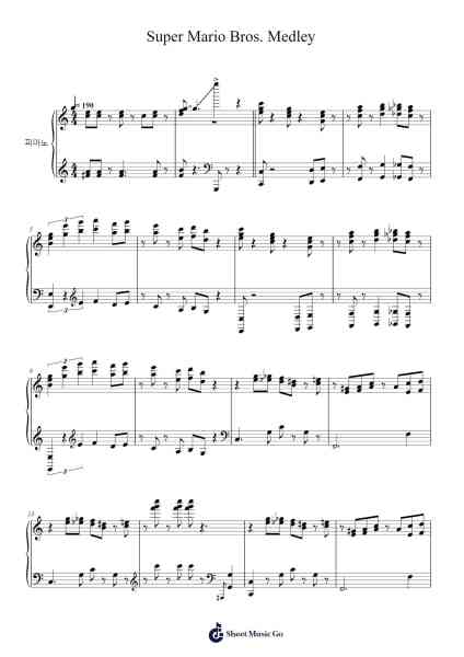 Super Mario Bros. Medley Sheet Music by Sonya Belousova-Arr.Invy