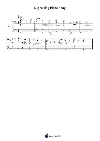 Depressing Piano Song Sheet Music by Dekuk-Arr.Brookecher Nicksie