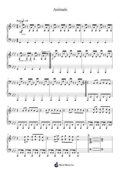 Animals Sheet Music by Martin Garrix-Arr.Crichriet Hawreen