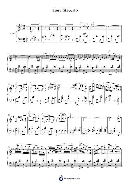 Hora Staccato in G Major Sheet Music by Dinicu-Arr.Ruxia