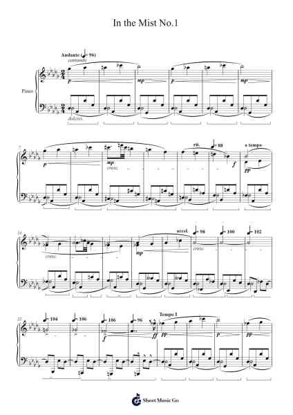 In the Mist - No. 1 Sheet Music by Leoš Janáček-Arr.Yulejah
