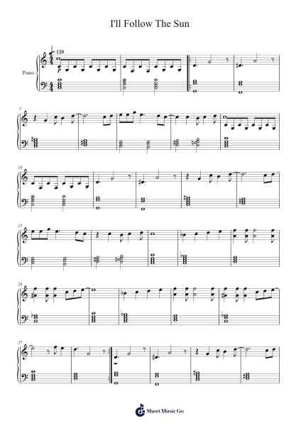I'll Follow The Sun Sheet Music by R.J. Richards-Arr.Vinpeare