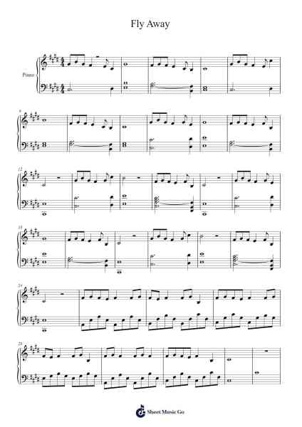 Fly Away Sheet Music by The Fat Rat-Arr.Hebart Timron