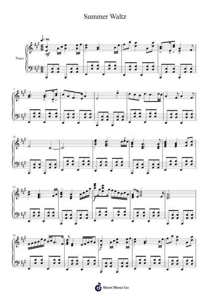 Summer Waltz Sheet Music by Brooksmith Junebel-Arr.Consdia Debruth