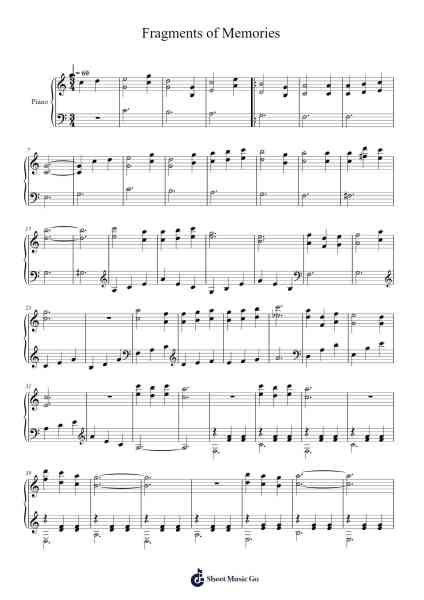Fragments of Memories Sheet Music by Nobuo Uematsu-Arr.Fordtrid Lawsweet