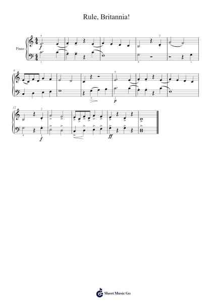 Rule, Britannia! Sheet Music by Thomas Arne-Arr.Dougnick Steinmeo