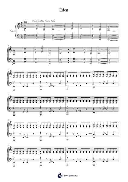 Eden Sheet Music by Hania Rani-Arr.Crybe Hickssia