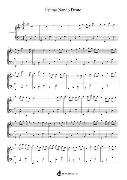 Itsumo Nando Demo Sheet Music by 木村 弓 (Kimura Yumi)-Arr.Jonestor