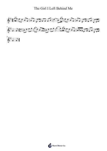 The Girl I Left Behind Me Sheet Music by Quintin Moreno-Arr.Abters Bloomsteele