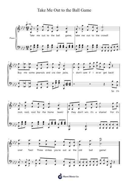 Take Me Out to the Ball Game Sheet Music by undefined-Arr.Stonelian Chantham