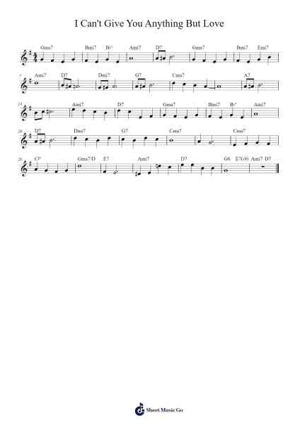 I Can't Give You Anything But Love Partitura de undefined-Arr.Saxel
