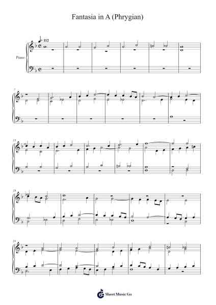 Fantasia in A (Phrygian) Sheet Music by Jan Pieterszoon Sweelinck-Arr.Gailgale