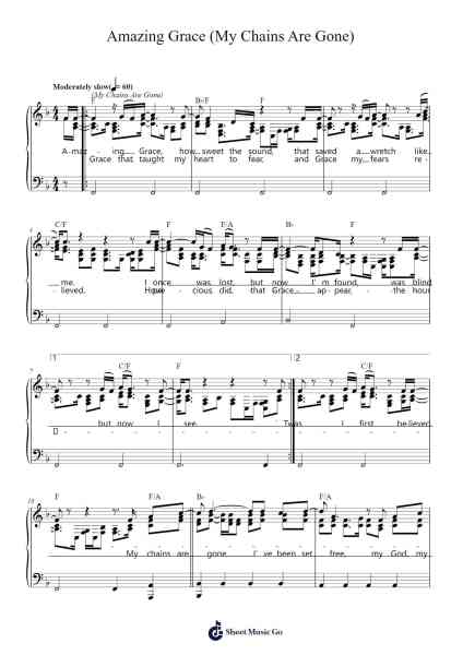 Amazing Grace (My Chains Are Gone) Sheet Music by Chris Tomlin-Arr.Fastjean