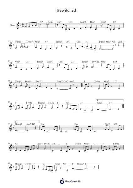 Bewitched Sheet Music by undefined-Arr.Beckfey Earlnice