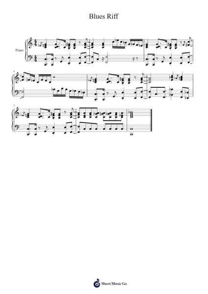 Blues Riff Sheet Music by Nick Clark-Arr.Pulip