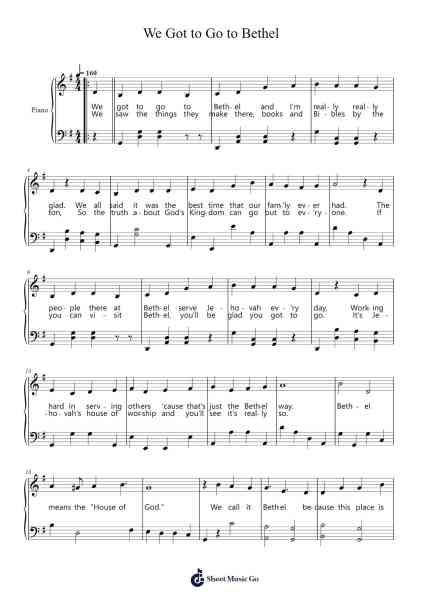 We Got to Go to Bethel Sheet Music by undefined-Arr.Arabias