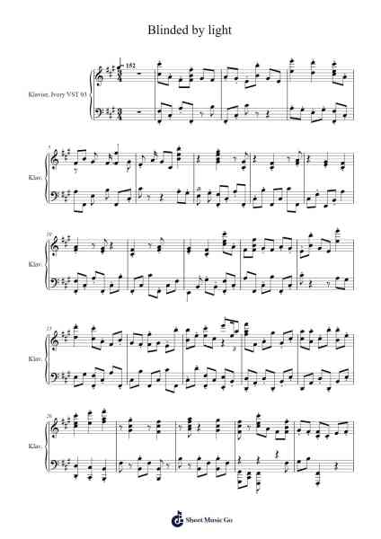 Blinded by light Sheet Music by Masashi Hamauzu-Arr.Sherkes Dofrank