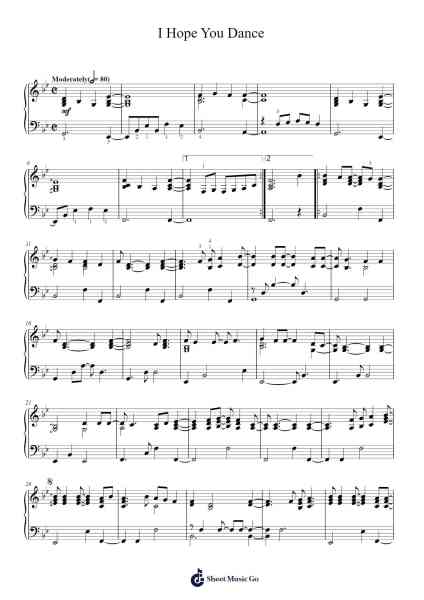 I Hope You Dance Sheet Music by Lee Ann Womack-Arr.Joycelup