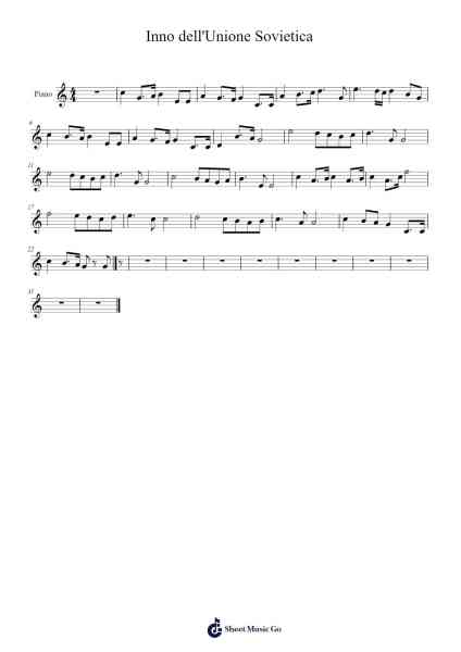National Anthem of the Soviet Union Sheet Music by undefined-Arr.Gemgene