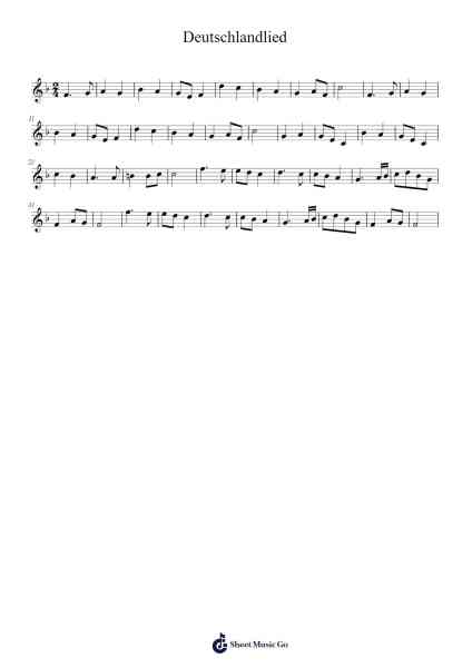 Deutschlandlied Sheet Music by undefined-Arr.Rihous Neilvy